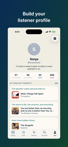 LISTND - Podcast Player iPhone screenshot