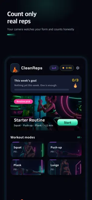 CleanReps: Motion Rep Counter screenshot 1