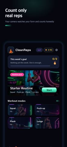 CleanReps: Motion Rep Counter Screenshot 1 of 5
