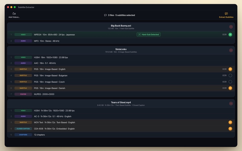 Screenshot #2 pour Subtitle Extractor