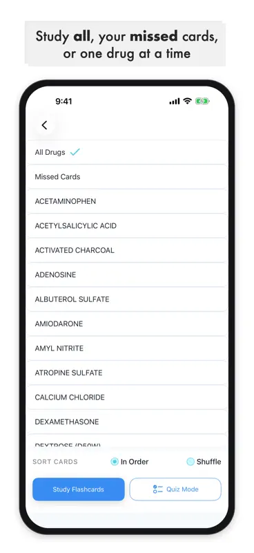 Paramedic Drug List Flashcards screenshot 4 of 7