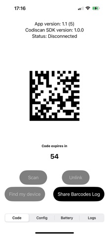 Codiscan SDK Sample Screenshot 1 of 7