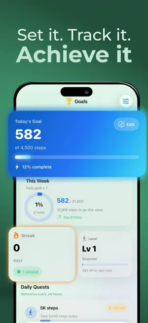 Step Up: Count & Track Steps screenshot 3