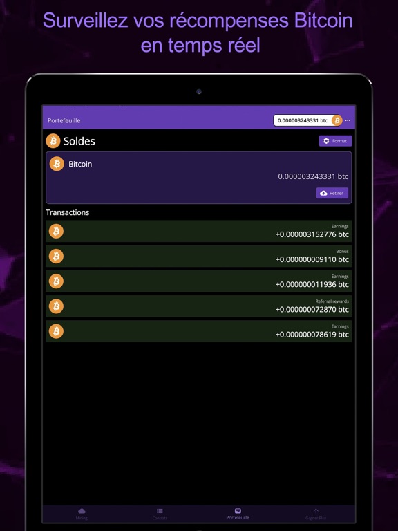 Screenshot #6 pour Bitcoin Miner:Minage de crypto