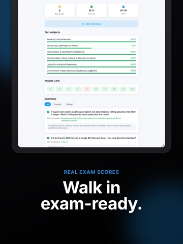 Civil Service Test Prep: Exam iPad screenshot