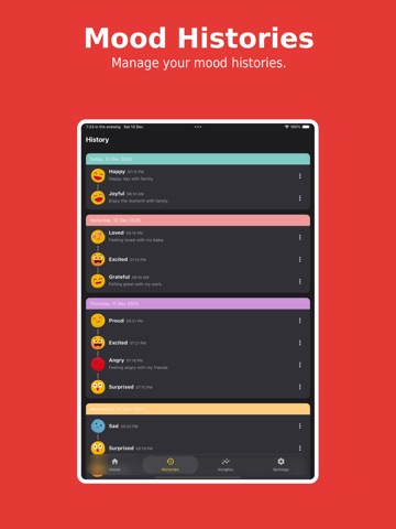 Moodiary - Your Mood Tracker iPad screenshot