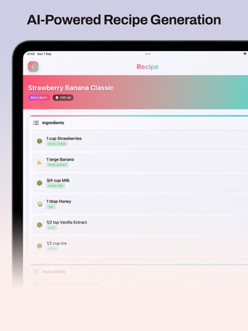 Smoothly - AI Smoothie Maker iPad screenshot