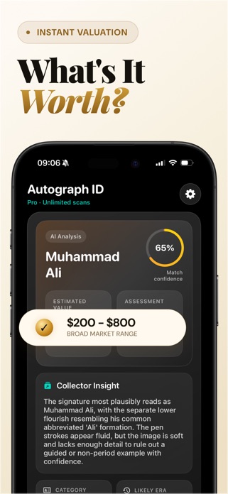 Autograph Identifier: AI Value Screenshot 4 of 5