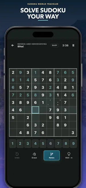 Sudoku World Traveler: Offline screenshot 1