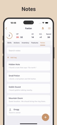 Actos: character sheet 5e 2024 iPhone screenshot