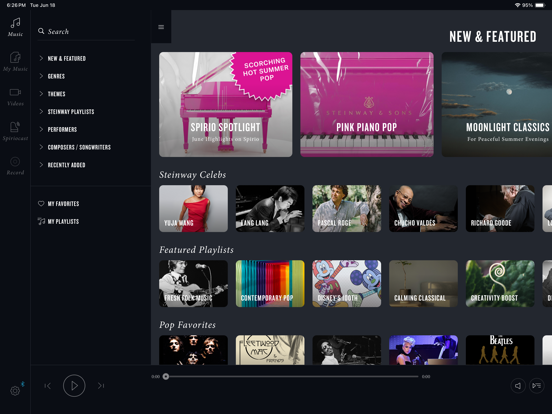 Steinway Spirio iPad screenshot 1 - Music app