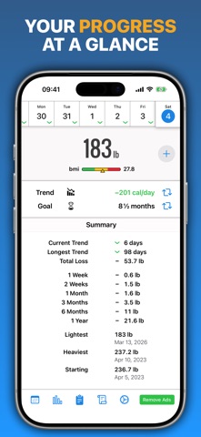 Weight Diary Lite screenshot