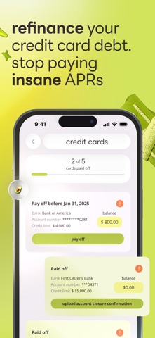 Avoloan: your way out of debt iPhone screenshot