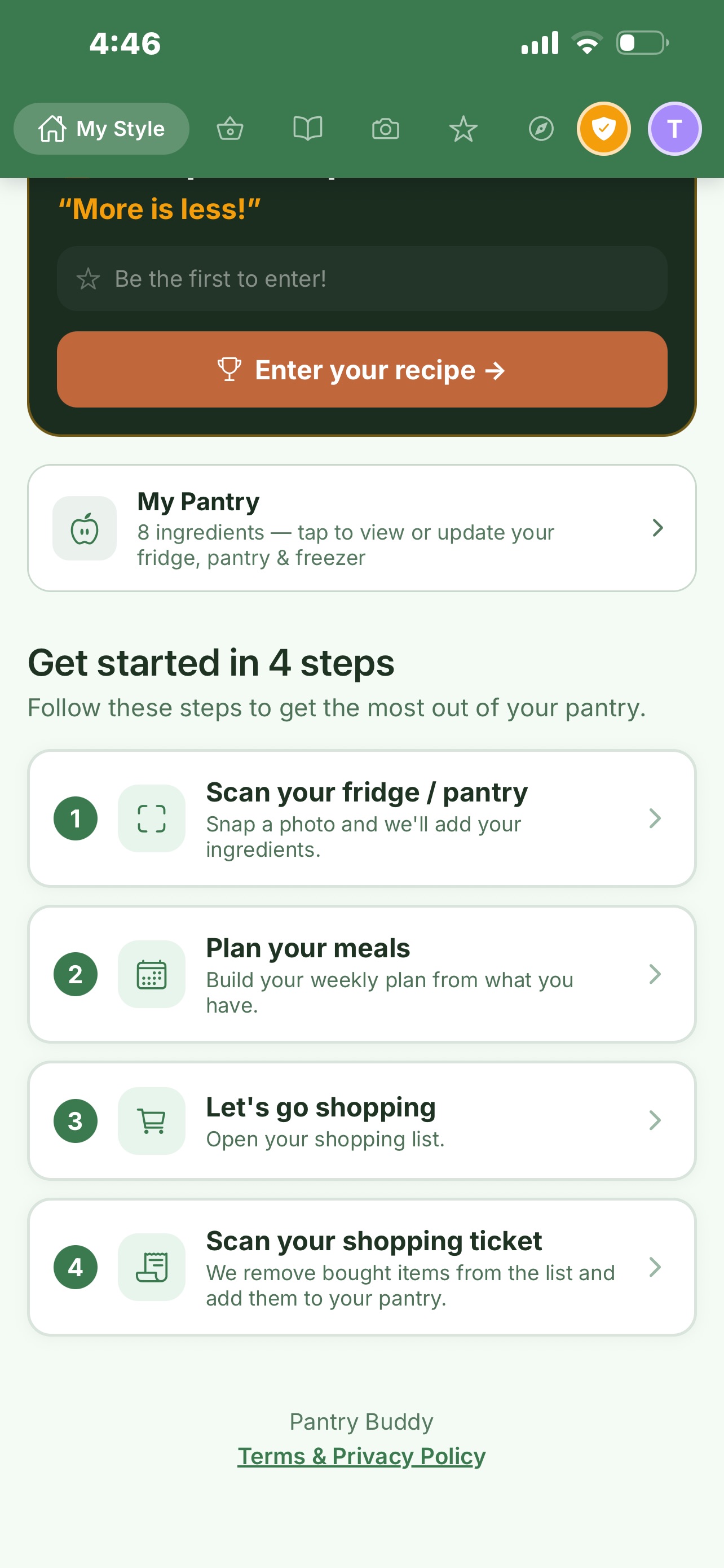 Screenshot 1 of Pantry Buddy – Budget Meals