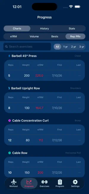 GymLedger-Gym Workout Tracking screenshot 1