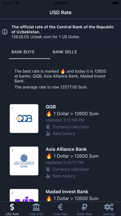Currency Rates Uzbekistan Screenshot