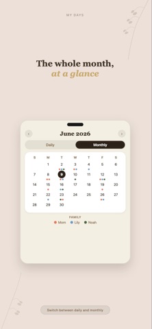 My Days: Calendar screenshot