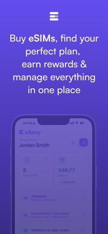 Esimy - eSIM Travel Data Plans screenshot