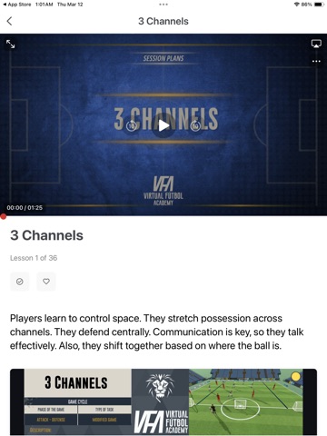 Virtual Fútbol Academy iPad screenshot