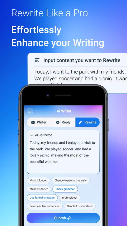 #6. AI Writer : Write Email, Essay (iOS) 由: AppziBrain Infotech LLP