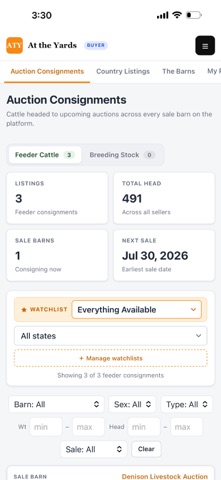At the Yards App Screenshot 2 of 3