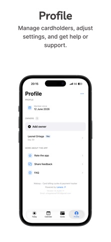Waloop: Credit Card Tracker Screenshot 6 of 7