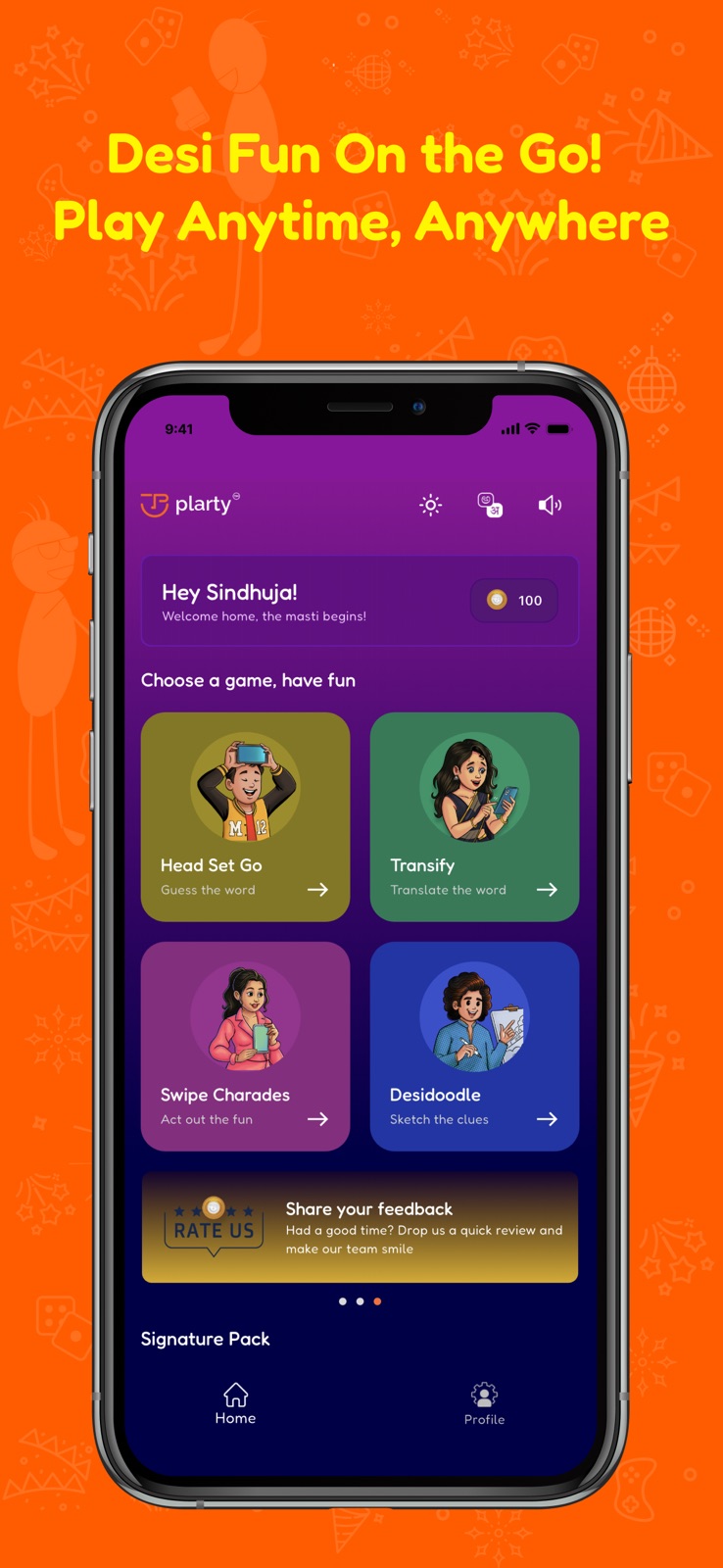 Plarty - Desi Party Games iphone screenshot 1