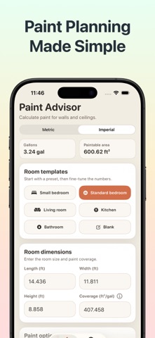 Paint Advisor: Calculator Screenshot 1 of 4