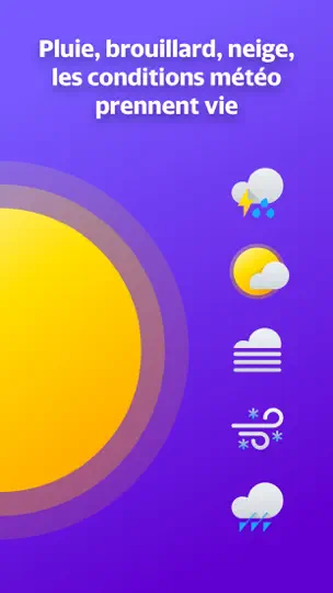 Capture d'écran de Yahoo Météo sur iPhone 3