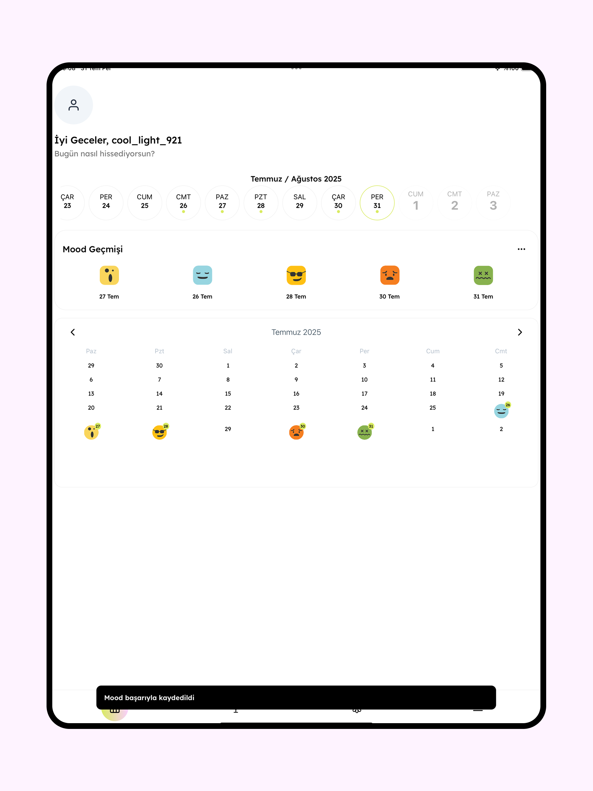 Moodly: Ruh Hali Takip & Emoji screenshot 9