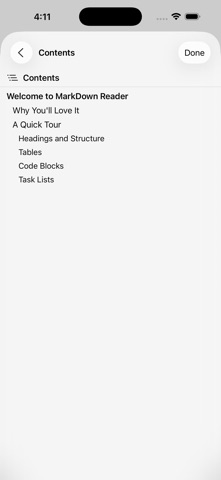 MarkDown Reader - MD Viewer iPhone screenshot