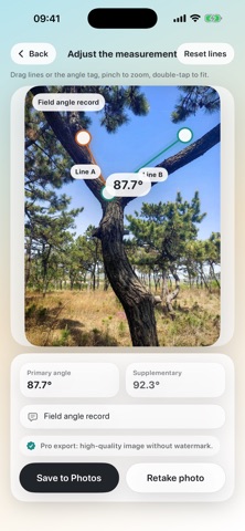 Photo Protractor AngleWise iPhone screenshot
