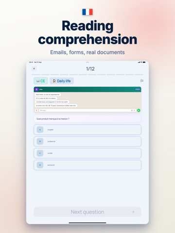 TCF IRN Prep: French B2 2026 iPad screenshot