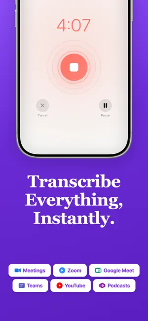 Whynote: Audio & Video to Text screenshot 1