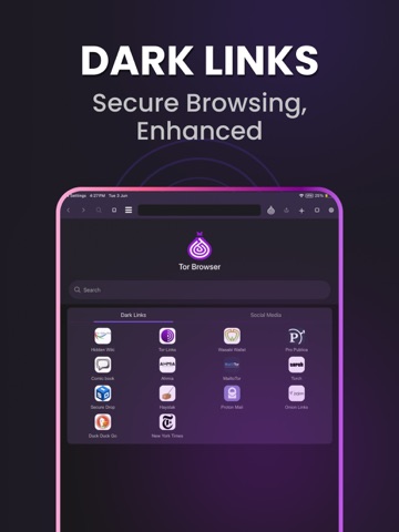 VPN + TOR Browser iPad screenshot