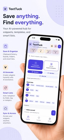 TextTuck: Snippets & Templates screenshot