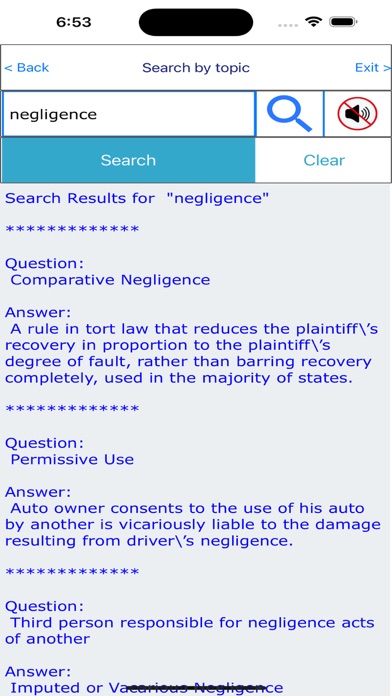 Law, Accounting & Finance Test Screenshot