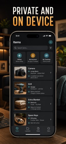Where'd I Put It: Item Finder iPhone screenshot