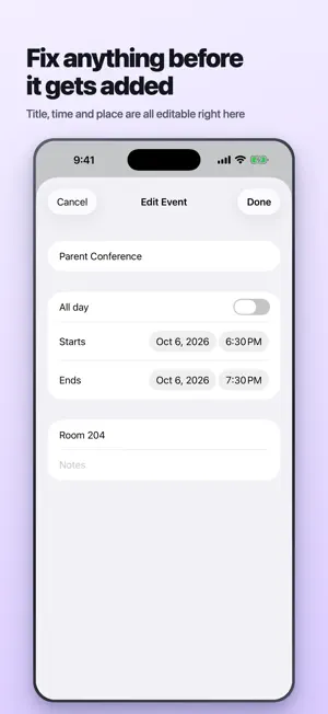 SnapCal — Photo to Calendar screenshot 4