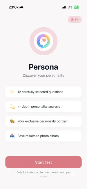 Persona MBTI screenshot 1
