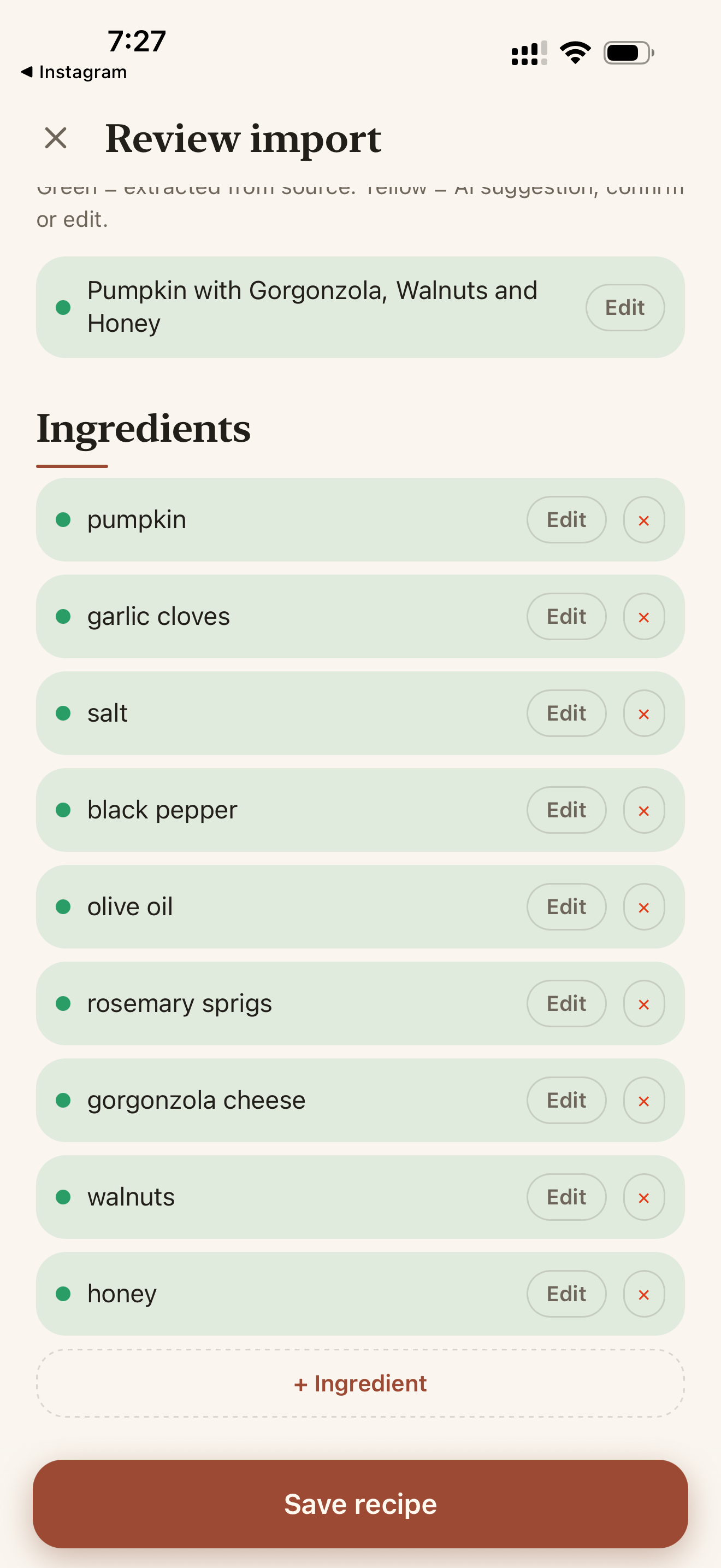 Nonno: Recipe Keeper screenshot 2