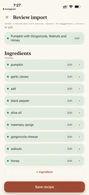 Nonno: Recipe Keeper screenshot 2