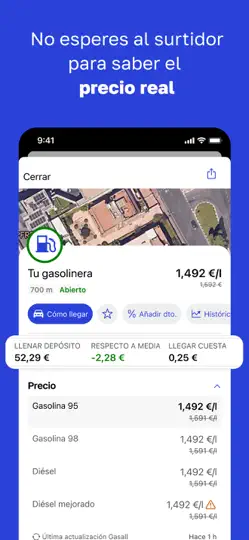 Captura de pantalla de Gasall: Gasolineras España en iPhone 4