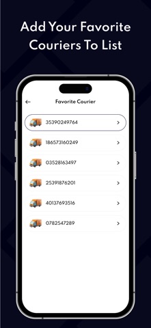 Package Tracker+ :Courier Info screenshot
