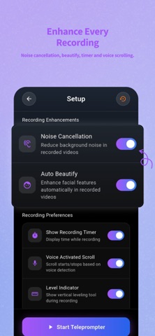 Teleprompter for Vlog Creators iPhone screenshot