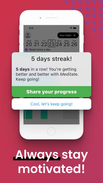 Screenshot #2 pour Habit Challenge: Objectifs