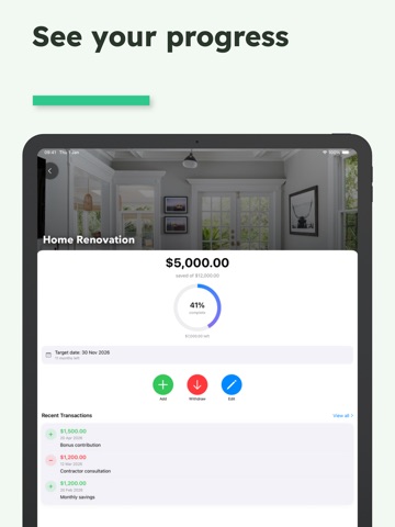 Savings Goal iPad screenshot 2