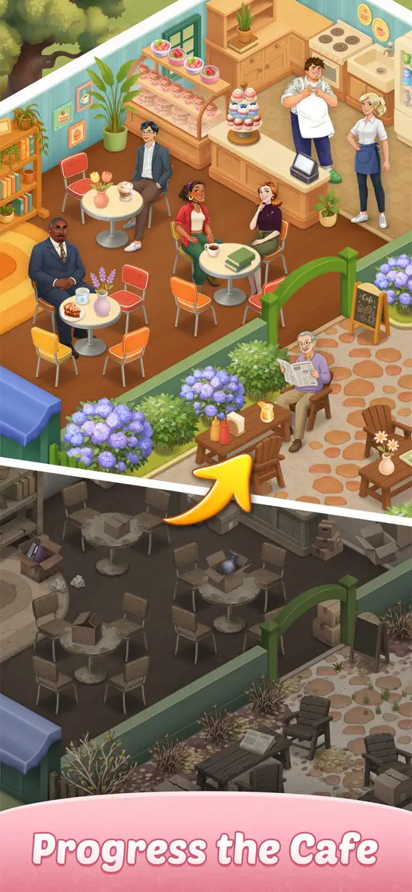 #2. Corner Cafe: Merge puzzle game (iOS) Por: Alchemical Inc