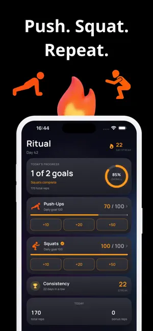 Ritual Reps: Push-Ups & Squats screenshot 1