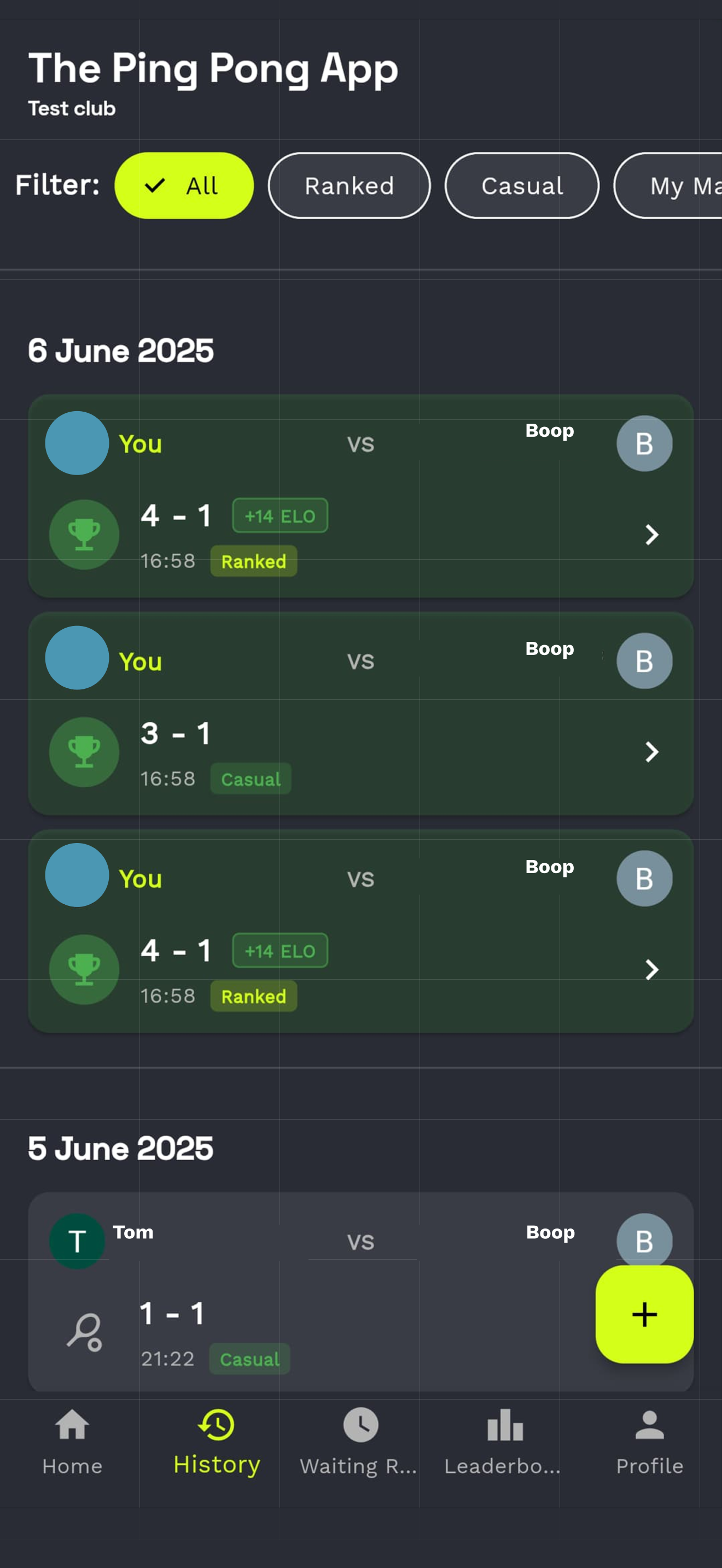 The Ping Pong App